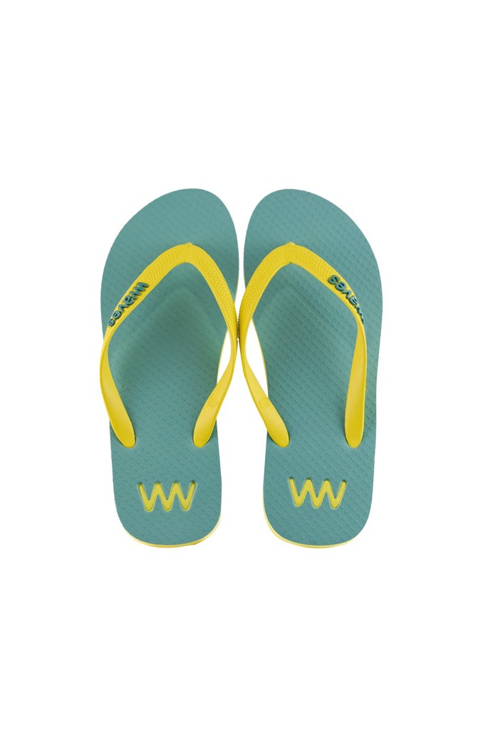 WAVES Men Pastel Flip Flop -  Green / Yellow