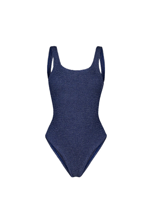 PARAMIDONNA Women Hailey Navy Lurex Bustier One-Piece Swimsuit