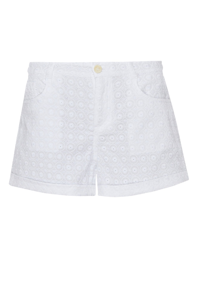VILEBREQUIN Women Cotton Bermuda Shorts Broderie Anglaise