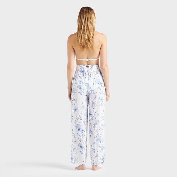 VILEBREQUIN Women Wide-Leg Viscose Pants Medusa and Shells