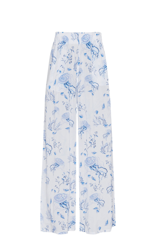 VILEBREQUIN Women Wide-Leg Viscose Pants Medusa and Shells