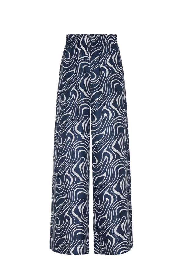 VILEBREQUIN Women Wide-Leg Silk Pants Waves