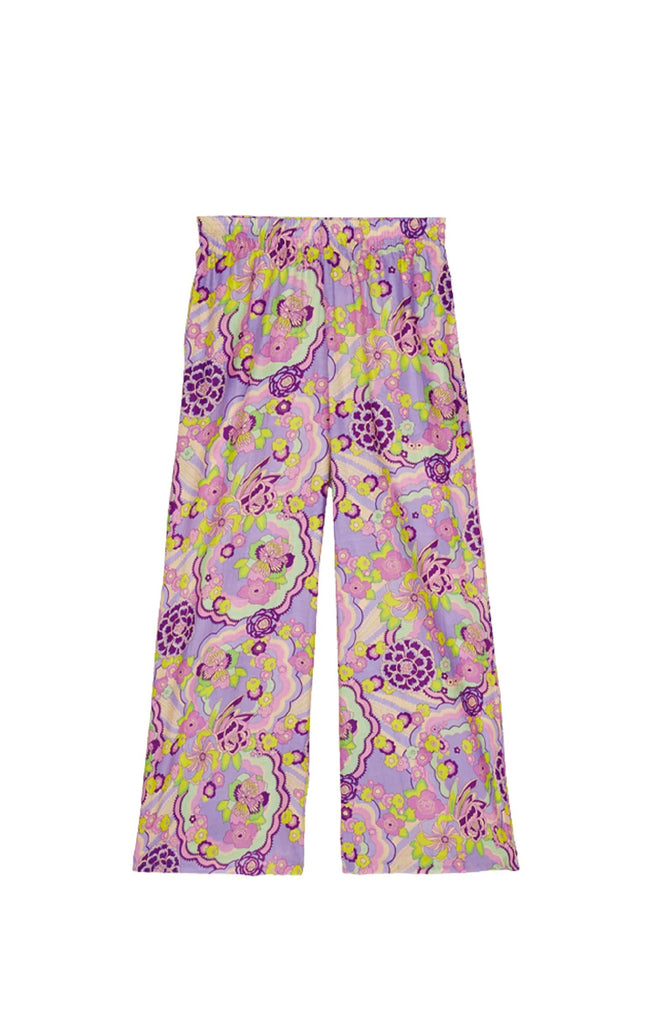 VILEBREQUIN Women Silk Pants Rainbow Flowers