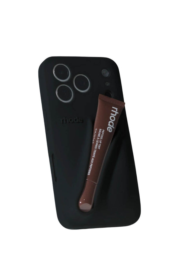 RHODE Women iPhone Lip Case – Soft Bubble Grip Phone Case with Lip Holder
