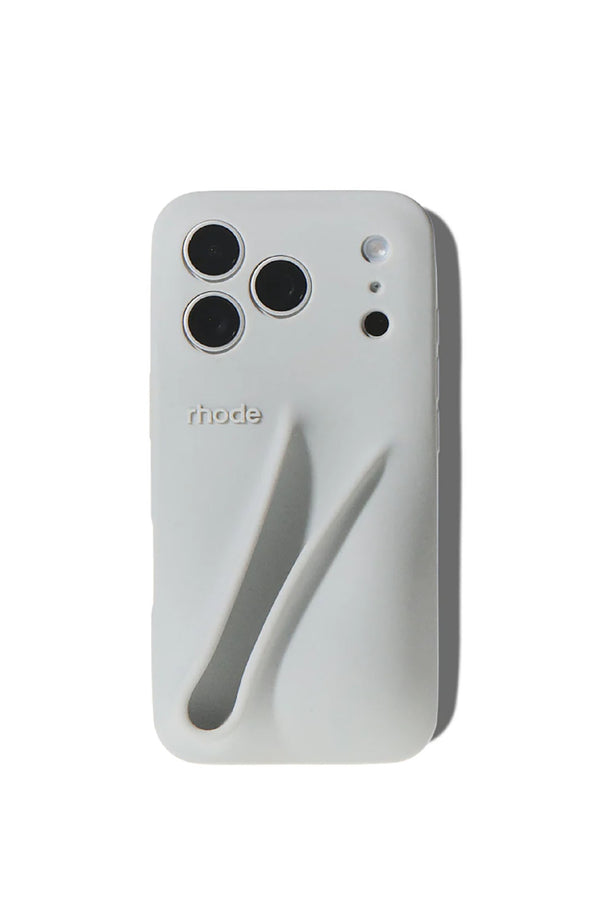 RHODE Women iPhone Lip Case – Soft Bubble Grip Phone Case with Lip Holder