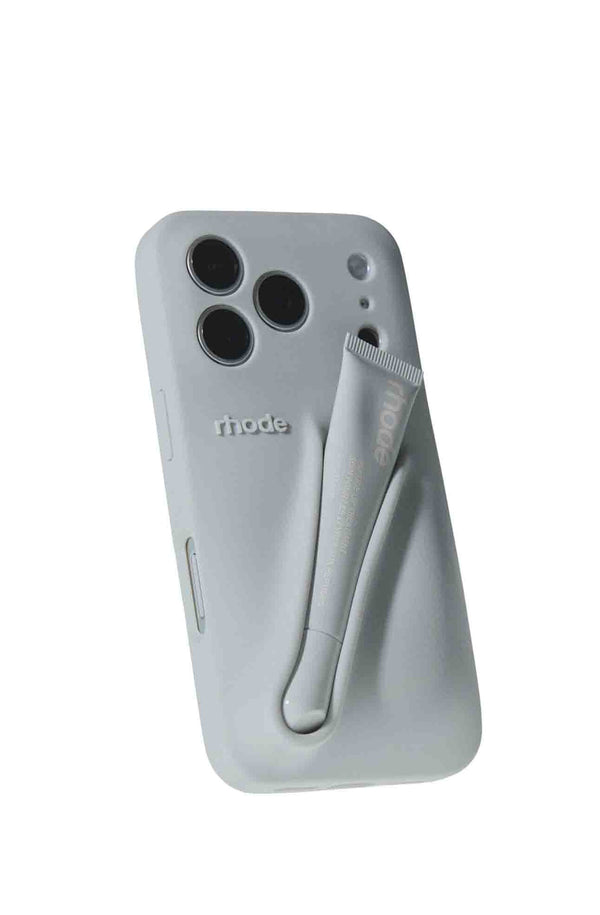 RHODE Women iPhone Lip Case – Soft Bubble Grip Phone Case with Lip Holder