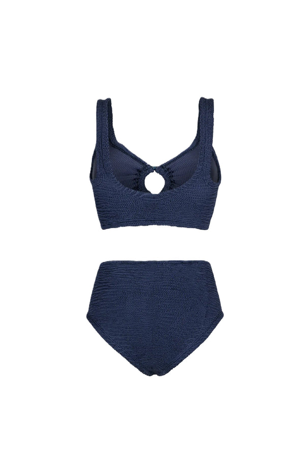 PARAMIDONNA Women Irina Navy Blue High-Waisted Bikini