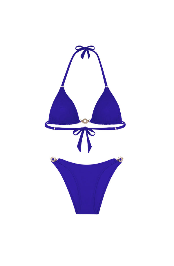 PAIN de SUCRE Women Ivoa Triangle Top and Siha Jewel Loops Waist Bikini Bottom
