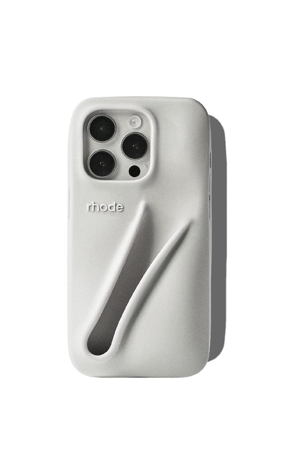 RHODE Women iPhone Lip Case – Soft Bubble Grip Phone Case with Lip Holder