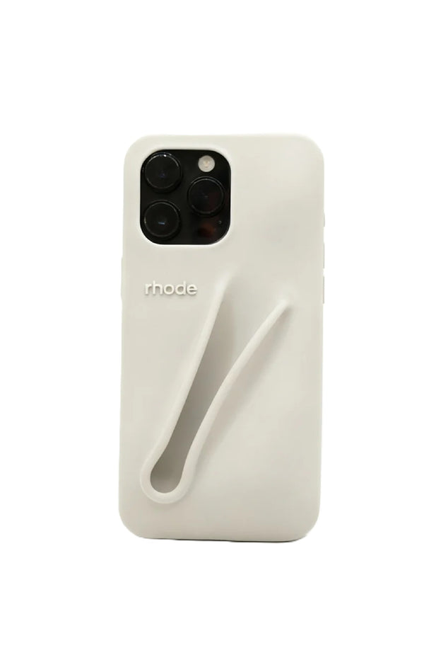 RHODE Women iPhone Lip Case – Soft Bubble Grip Phone Case with Lip Holder