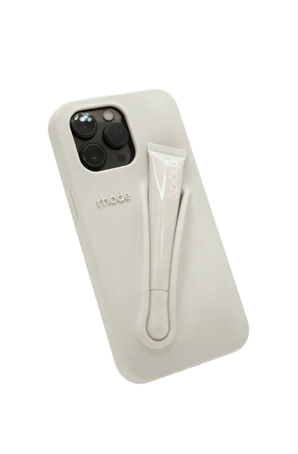 RHODE Women iPhone Lip Case – Soft Bubble Grip Phone Case with Lip Holder