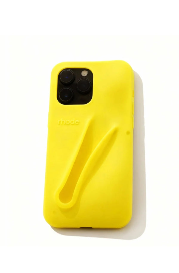 RHODE Women iPhone Lip Case – Soft Bubble Grip Phone Case with Lip Holder