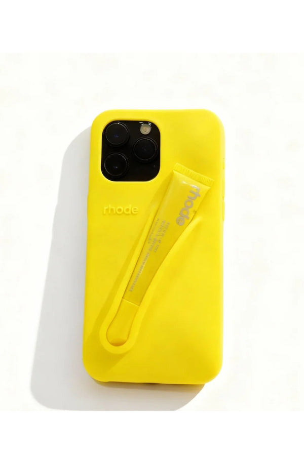 RHODE Women iPhone Lip Case – Soft Bubble Grip Phone Case with Lip Holder