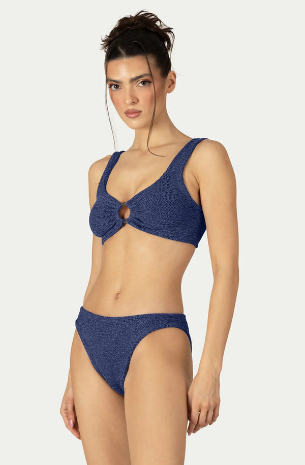PARAMIDONNA Women Irina Navy Lurex Bustier Bikini