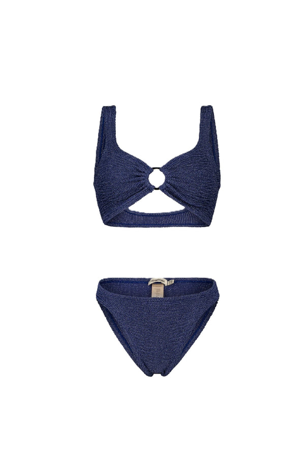 PARAMIDONNA Women Irina Navy Lurex Bustier Bikini