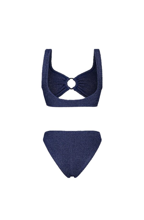 PARAMIDONNA Women Irina Navy Lurex Bustier Bikini