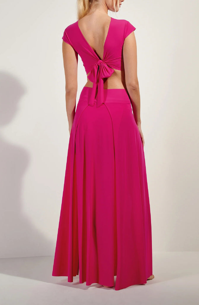 PAIN de SUCRE Women Jax Raspberry Long Skirt with Slit | HAMAC Beach ...