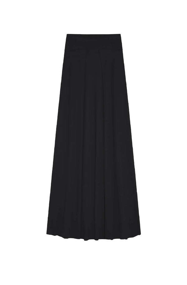 PAIN de SUCRE Women Jax Long Black Slit Skirt
