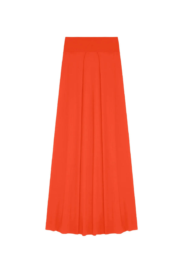 PAIN de SUCRE Women Jax Long Orange Slit Skirt