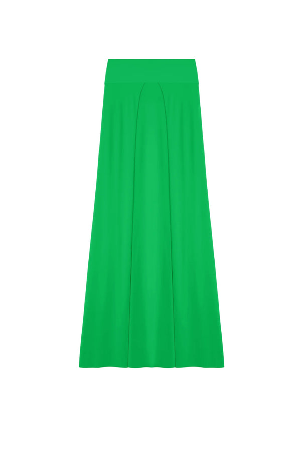 PAIN de SUCRE Women Jax Apple Green Long Slit Skirt