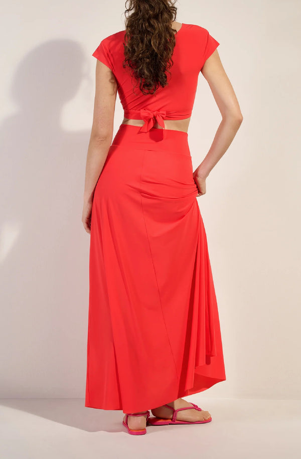 PAIN de SUCRE Women Jaya Red currant Long Skirt in Light Voile