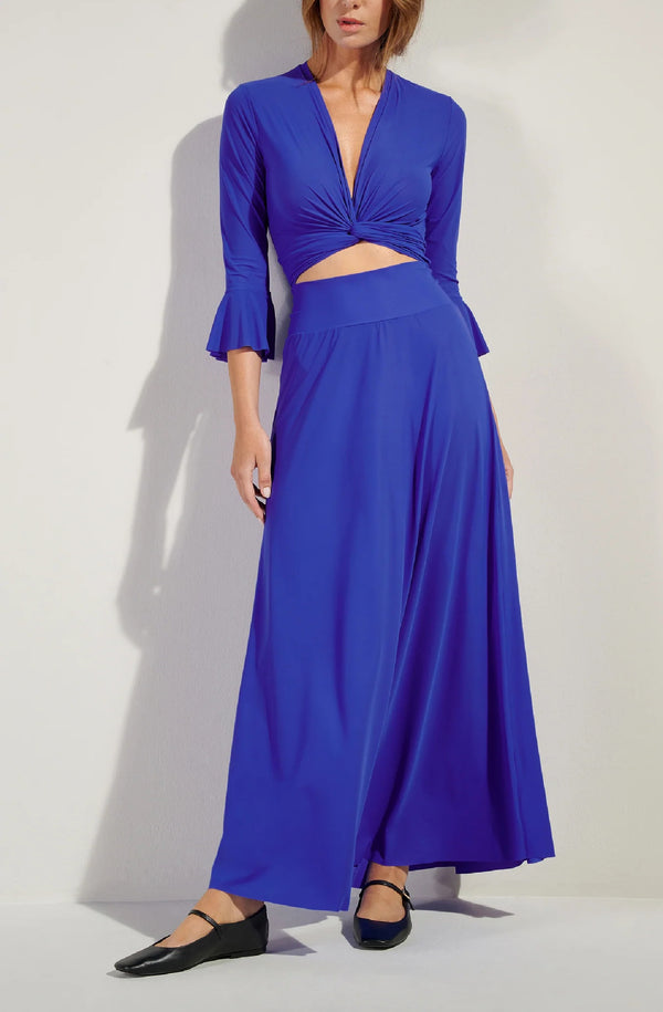 PAIN de SUCRE Women Jaya Long Blueberry Skirt in Light Voile