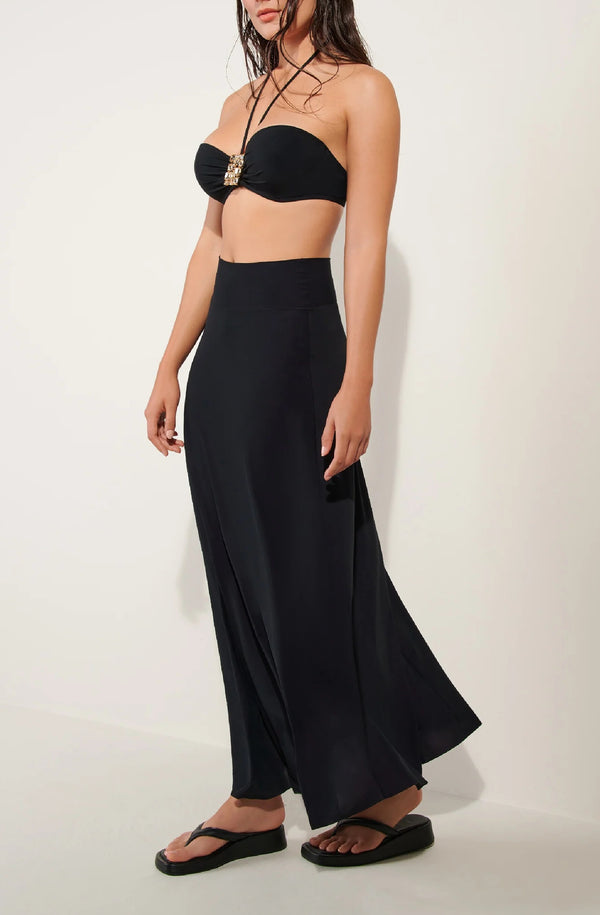 PAIN de SUCRE Women Jaya Long Black Skirt in Light Voile