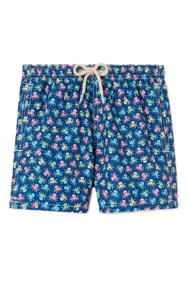 MC2 SAINT BARTH Boys Lightweight Swim Shorts Jean Lighting Octopus