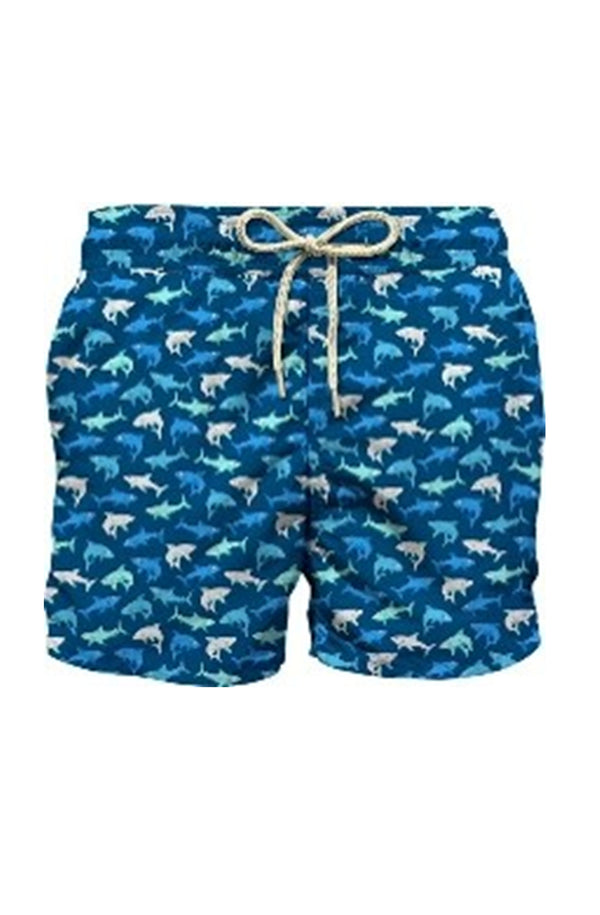 MC2 SAINT BARTH Boys Lightweight Swim Shorts Jean Lighting Trouble Shark