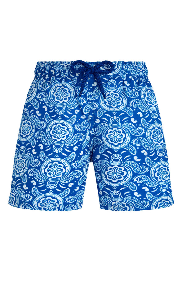 VILEBREQUIN Boys Ultra-Light and Packable Swim Shorts Tribal Turtles