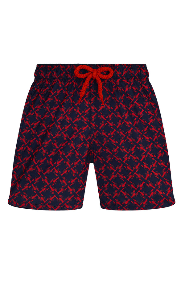 VILEBREQUIN Boys Ultra-Light and Packable Swim Shorts Homard Pixel