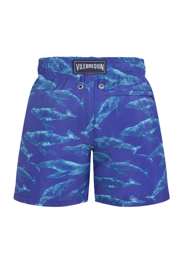 VILEBREQUIN Boys Ultra-light and packable Swim Shorts Sparkling Whales