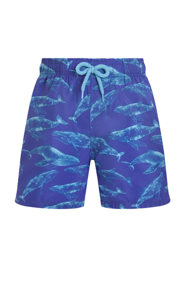 VILEBREQUIN Boys Ultra-light and packable Swim Shorts Sparkling Whales