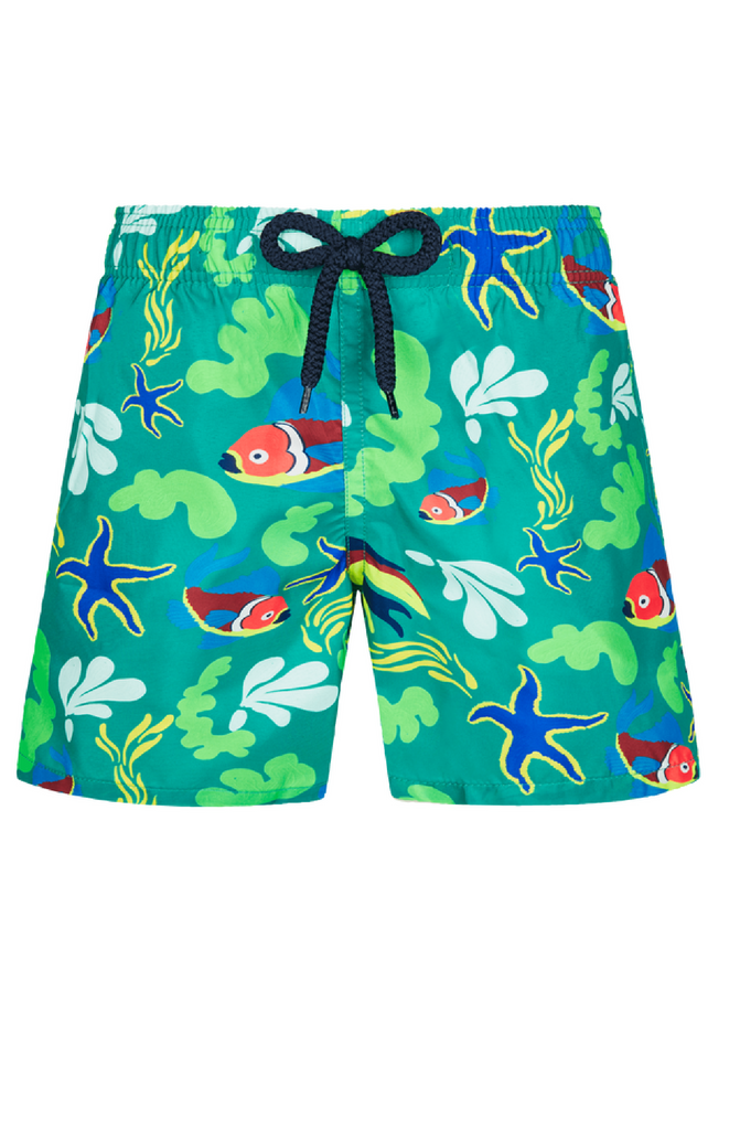 VILEBREQUIN Boys Swim Shorts Ultra-light and Packable Naive Fish