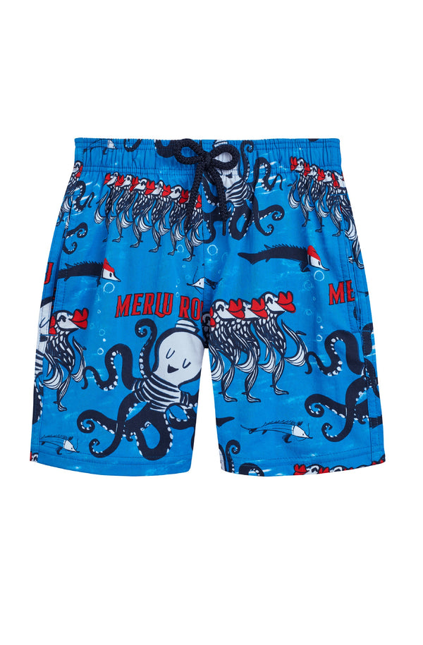 VILEBREQUIN Boys Stretch Swim Shorts AU Merlu Rouge