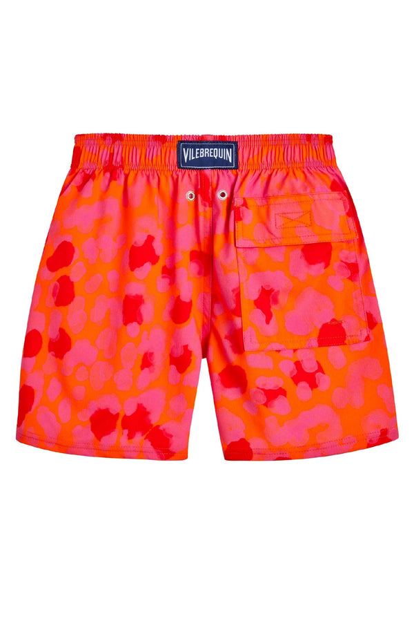 VILEBREQUIN Boys Stretch Swim Shorts Abstract Turtle Leopard