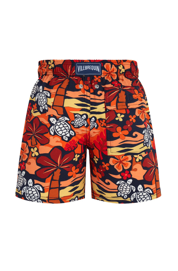 VILEBREQUIN Boys Stretch Swim Shorts Monoi Turtles