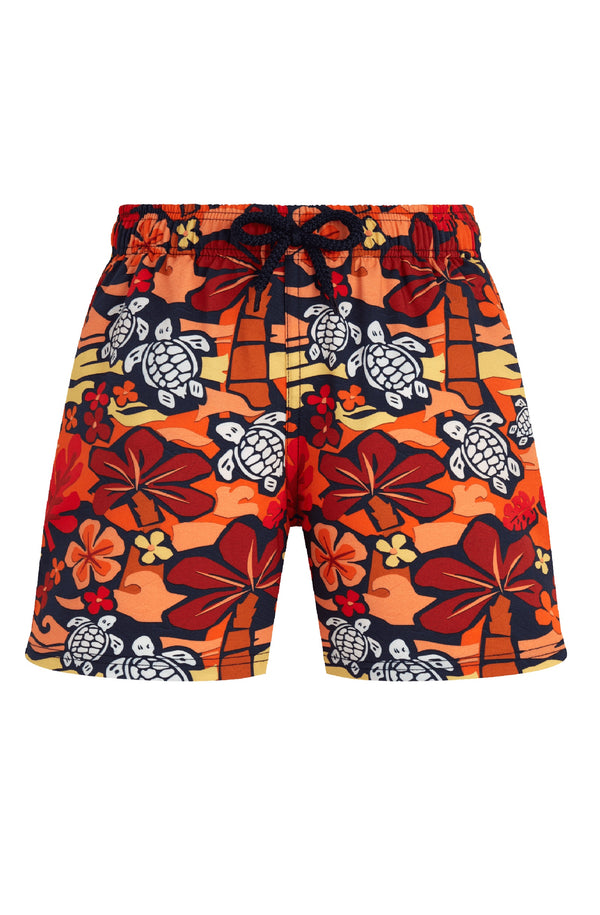VILEBREQUIN Boys Stretch Swim Shorts Monoi Turtles