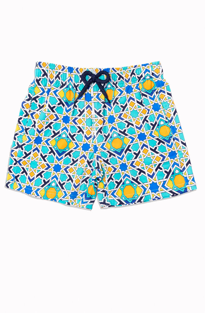 VILEBREQUIN Boys Stretch Swim Shorts Eid Mubarak Print