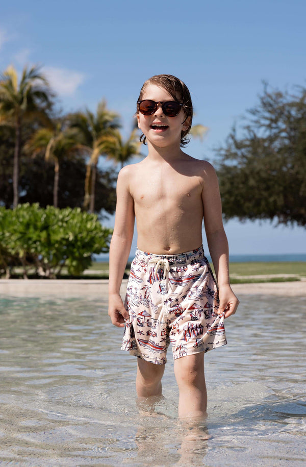 VILEBREQUIN Boys Stretch Swim Shorts Family Beach - Vilebrequin x St. Regis