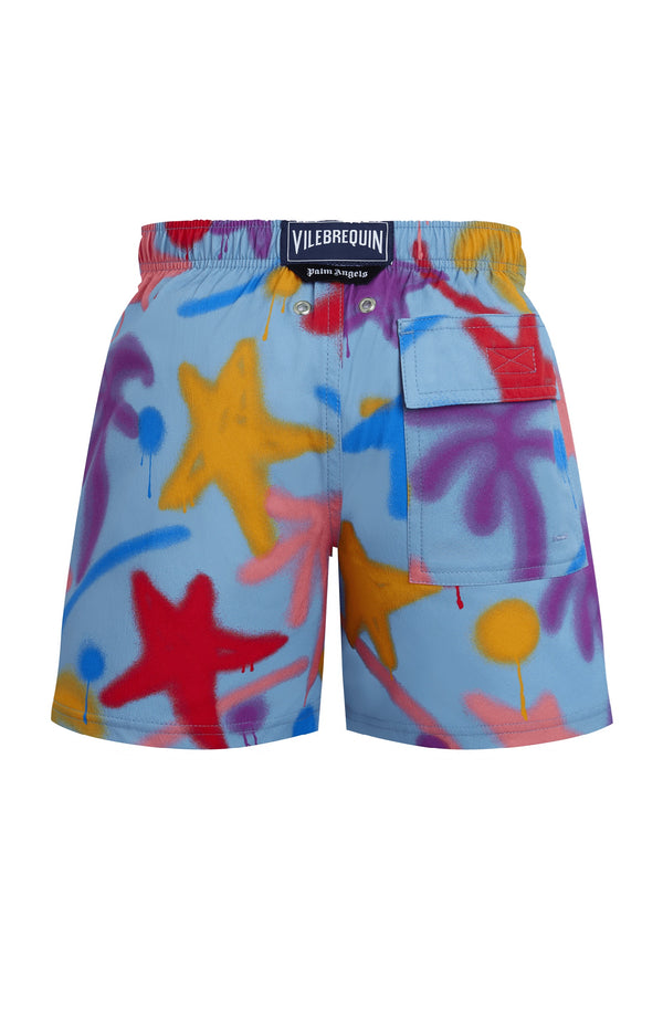 VILEBREQUIN Boys Swim Trunks Spray Paint - VBQ x Palm Angels