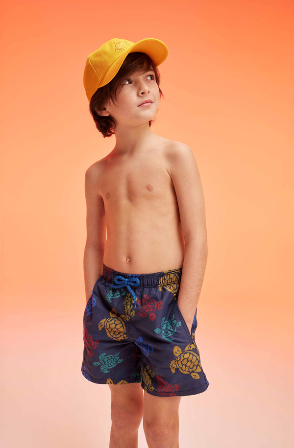 VILEBREQUIN Boys Swim Shorts Ronde des Tortues Tricot - Vilebrequin x Falke