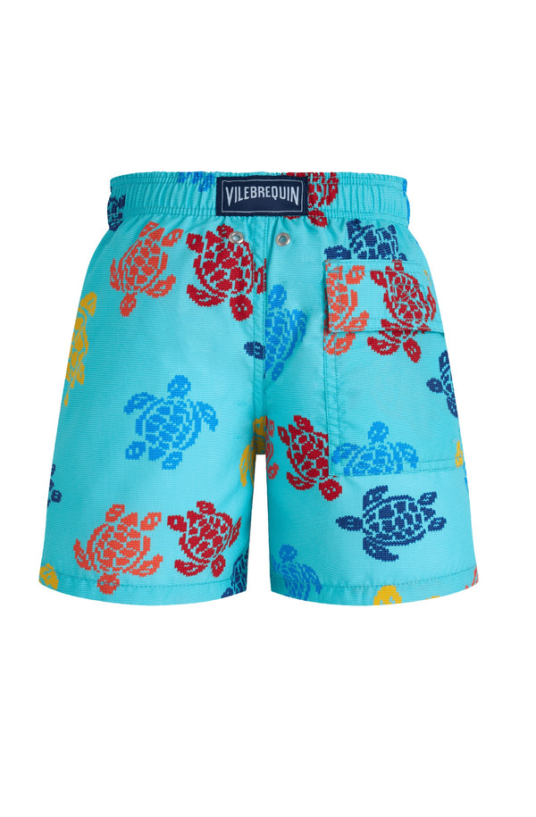 VILEBREQUIN Boys Swim Shorts Ronde des Tortues Tricot - Vilebrequin x Falke