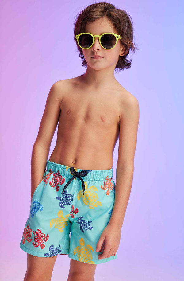VILEBREQUIN Boys Swim Shorts Ronde des Tortues Tricot - Vilebrequin x Falke