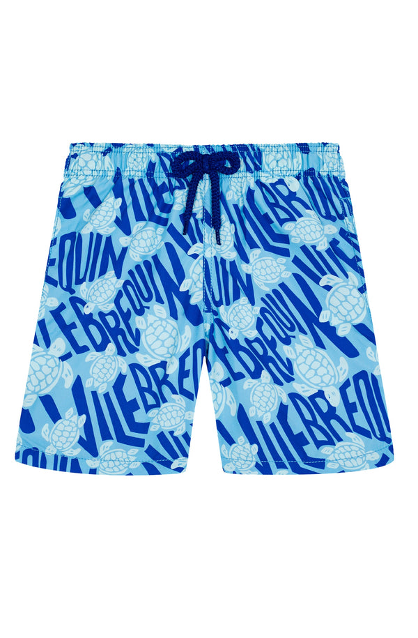 VILEBREQUIN Boys Swim Shorts Ronde des Tortues Logo