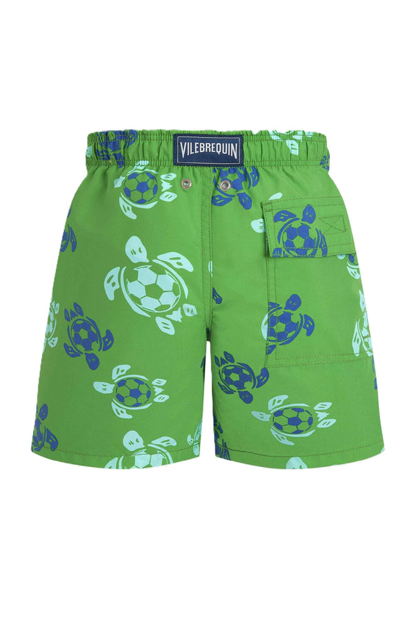 VILEBREQUIN Boys Swim Shorts Soccer Turtles