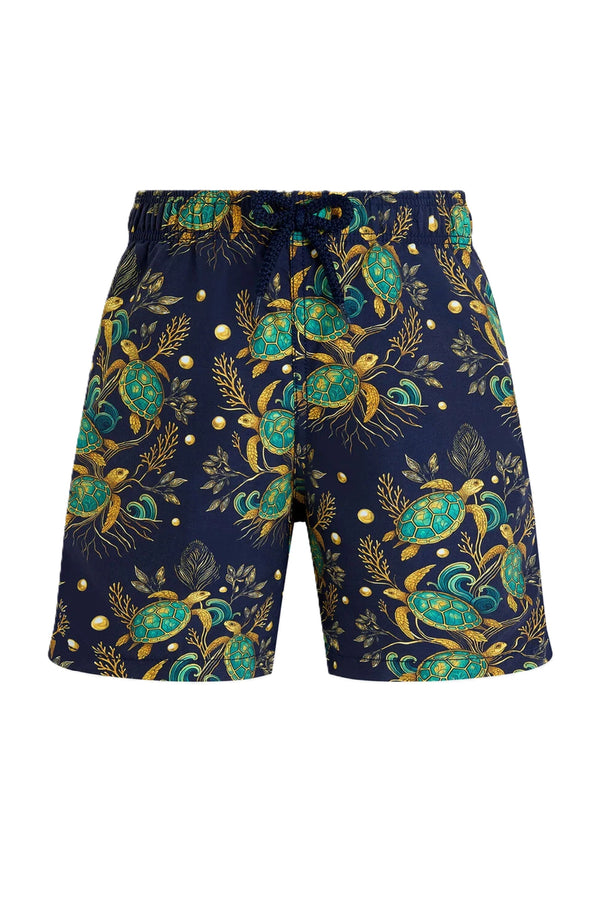 Vilebrequin Boys Swim Shorts Mangrove Turtles - Vilebrequin x Abu Dhabi