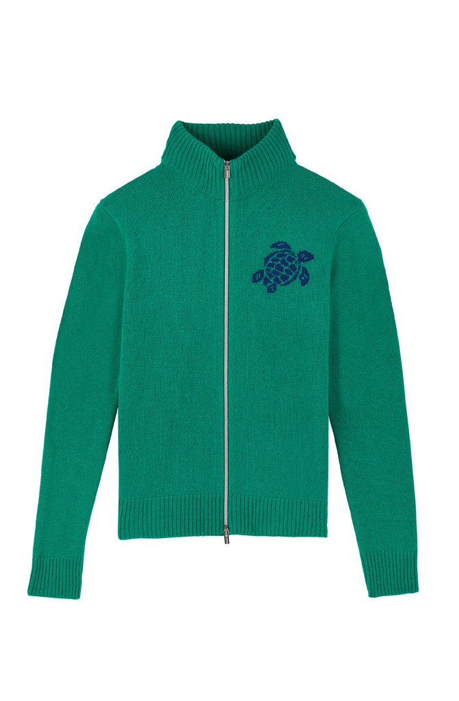 VILEBREQUIN Men Wool Cashmere Full Zip Sweater Turtle