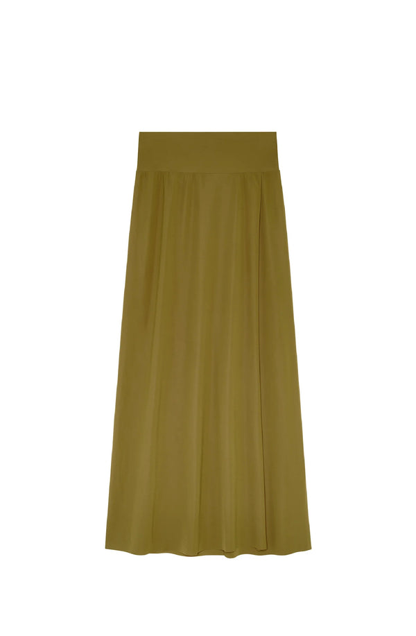 PAIN de SUCRE Women Judie Bronze Stretch Voile Long Wrap Skirt