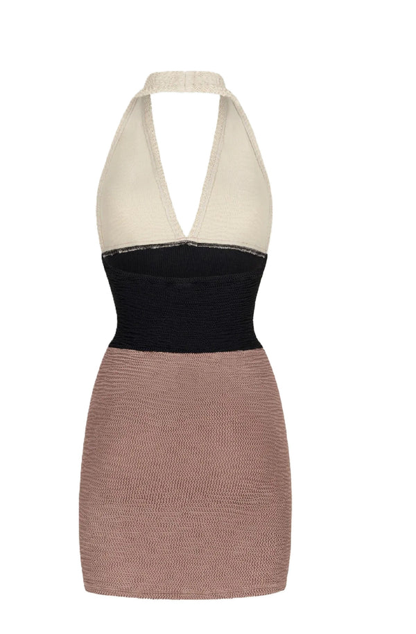 PARAMIDONNA Women Janet Beige Short Dress